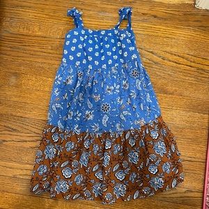 Janie and Jack 3T blue and brown maxi dress